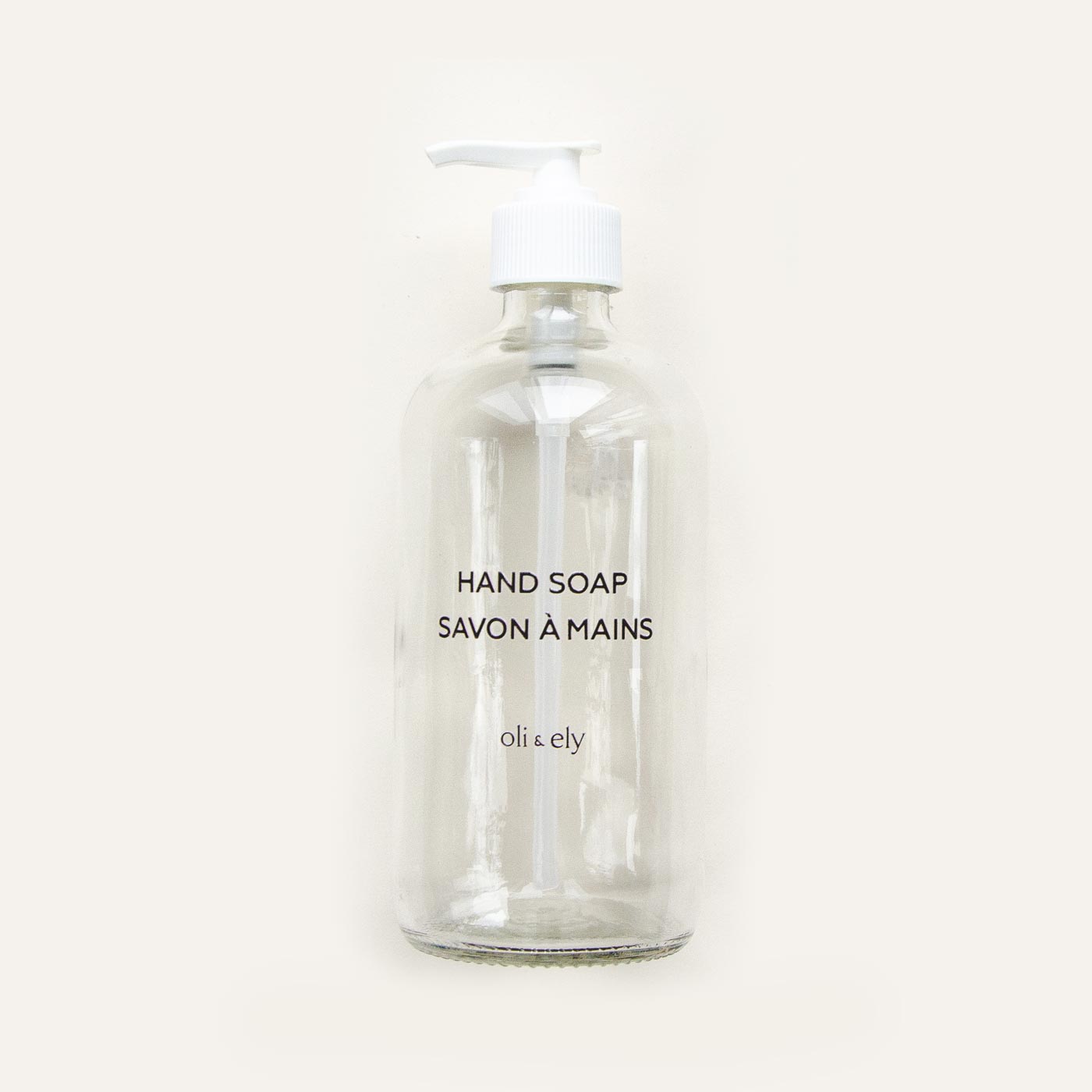 Glass bottle with pump