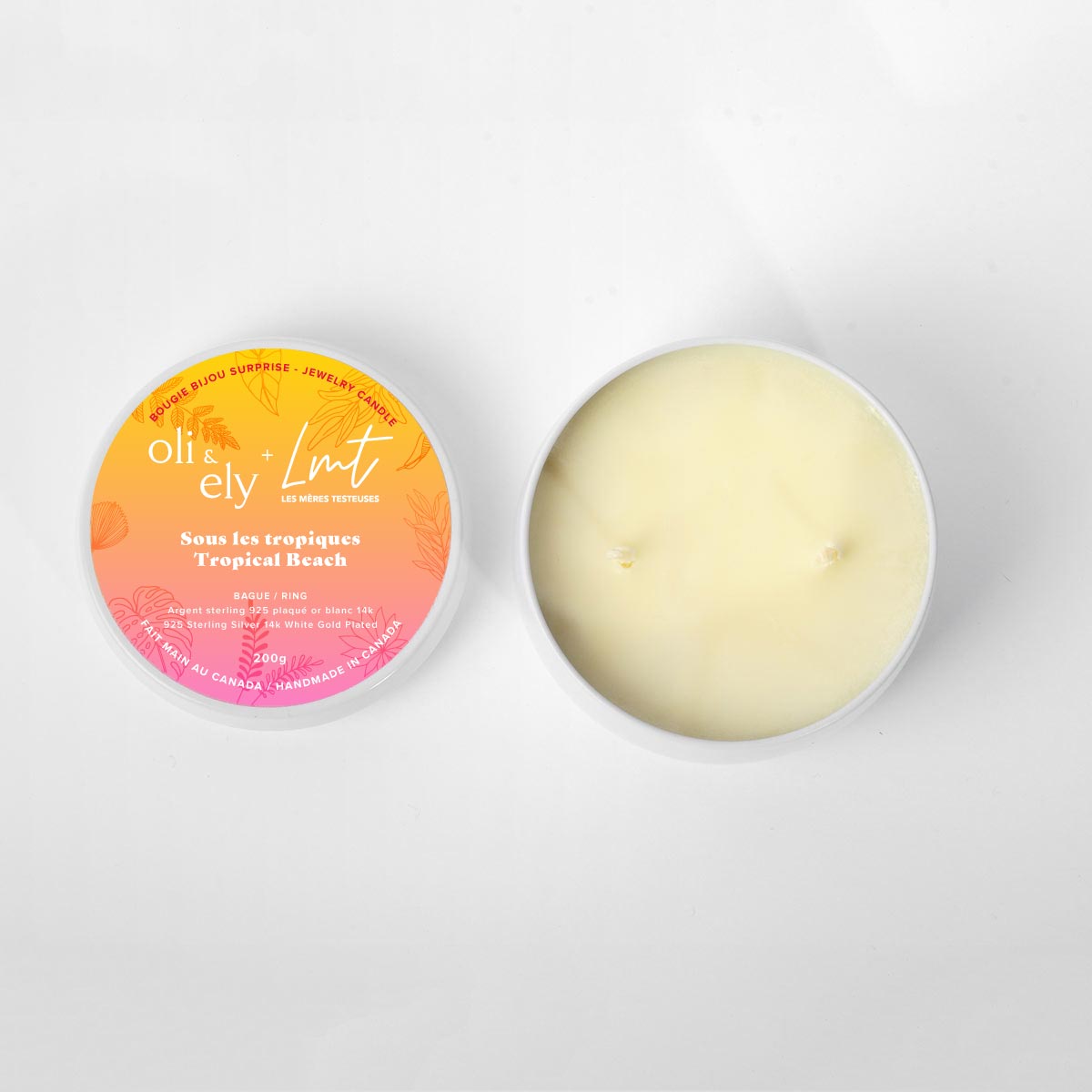 Silver Ring Jewelry | Candle | Tropical Beach