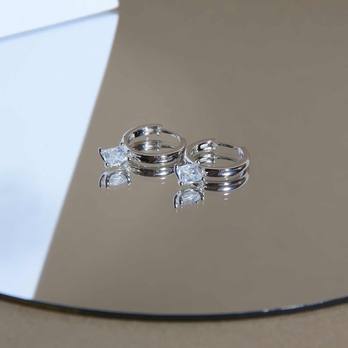 Bougie bijou | Boucles d'oreilles or blanc | Souvenirs d'enfance