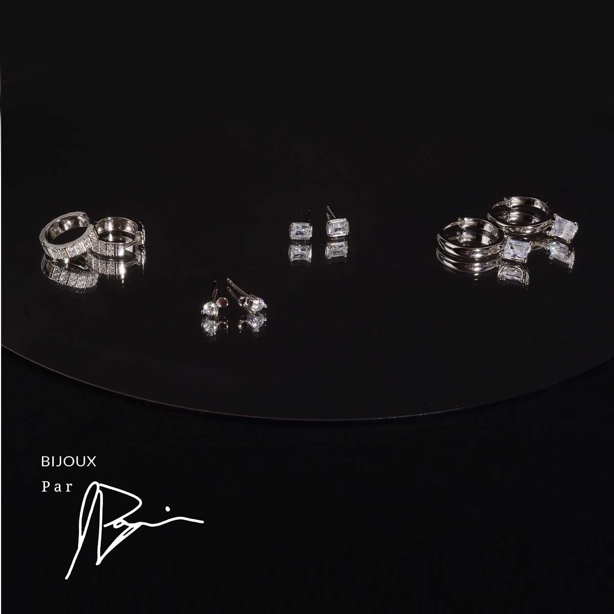 Bougie bijou | Boucles d'oreilles or blanc | Souvenirs d'enfance