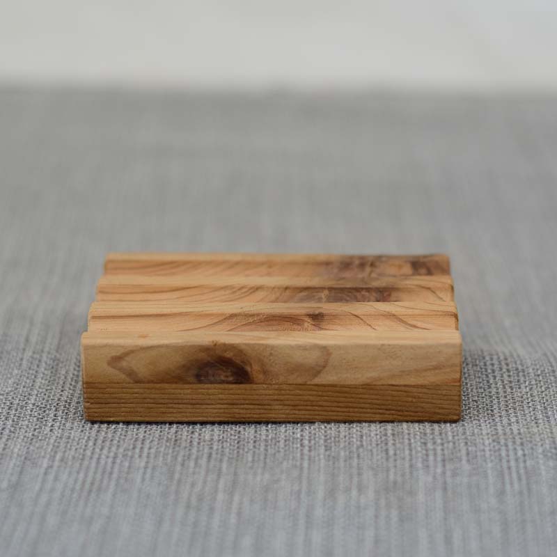 Porte-savon en bois naturel