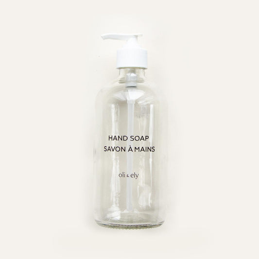 Glass bottle with pump
